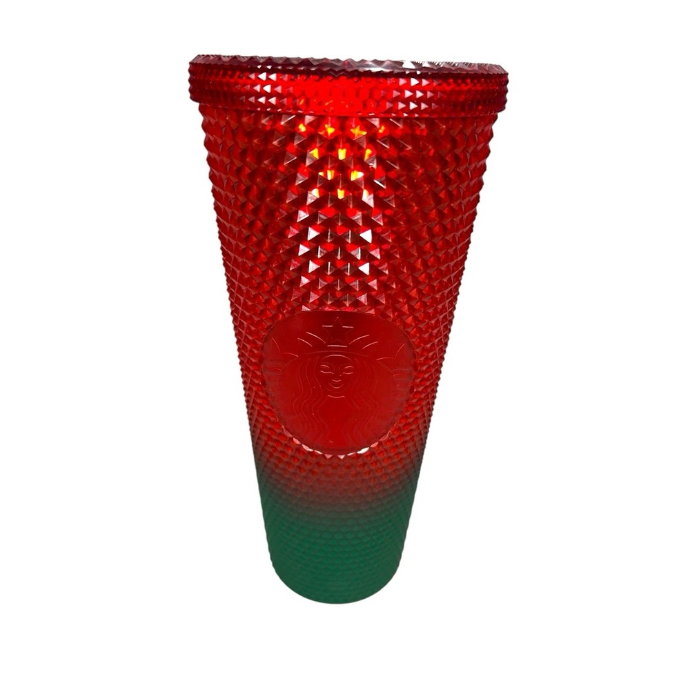 Walt Disney World Starbucks Mickey Mouse‎ Green Red Christmas Tumbler Cup 24oz
